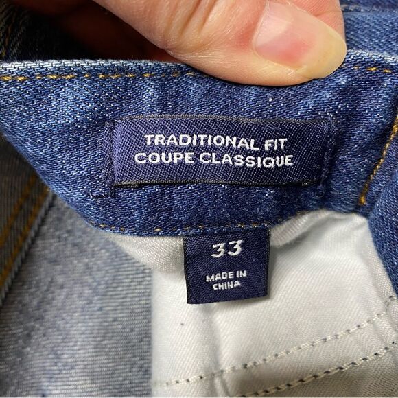 Land’s End Square Rigger Jeans Traditional Fit Blue Sz 33 - Picture 11 of 15